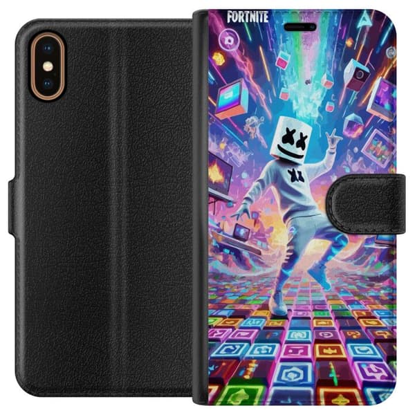 Kompatibel Tegnebogsetui til Apple iPhone X Fortnite Dance | Marshmello
