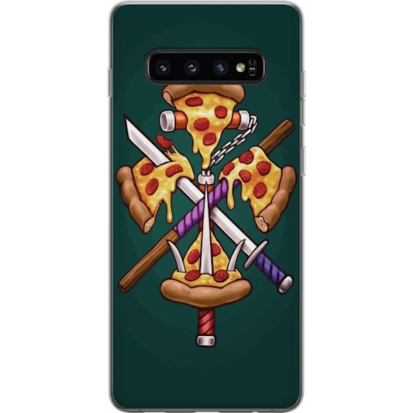 Samsung Galaxy S10 Läpinäkyvä kuori Pizza