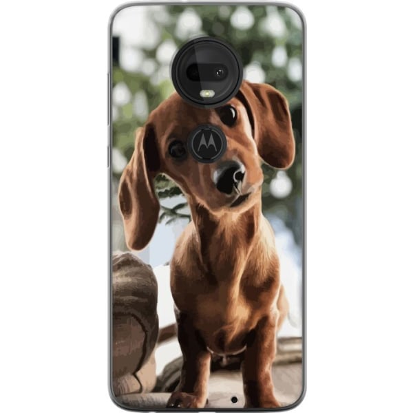 Motorola Moto G7 Gennemsigtig cover Ung Hund