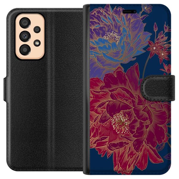 Kompatibelt Plånboksfodral till Samsung Galaxy A33 5G Blommor