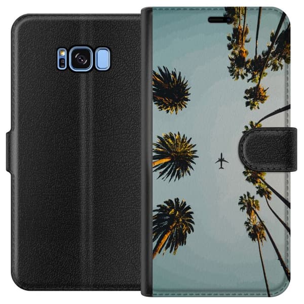 Kompatibelt Plånboksfodral till Samsung Galaxy S8 Sommar, flygplan