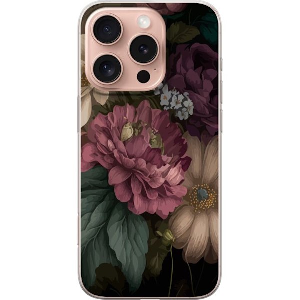 Apple iPhone 16 Pro Gjennomsiktig deksel Blomster