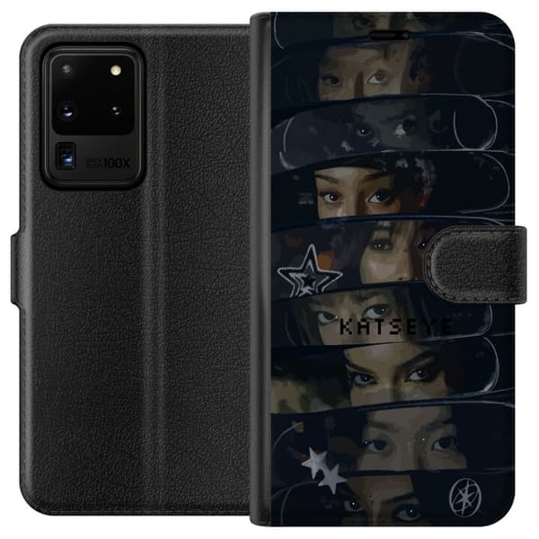Kompatibel Tegnebogsetui til Samsung Galaxy S20 Ultra KATSEYE sort