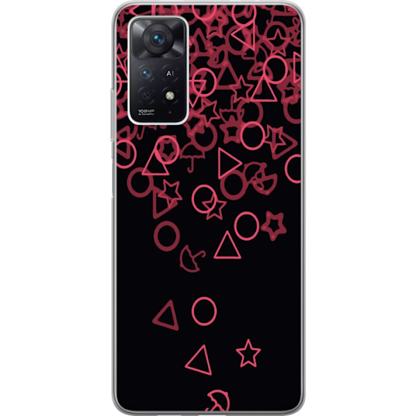 Xiaomi Redmi Note 11 Pro 5G Gjennomsiktig deksel Squid Game Ikoners Serie Design Populært TV-spill Ikon Grafisk Motiv Asiatisk Trend Dramaserie