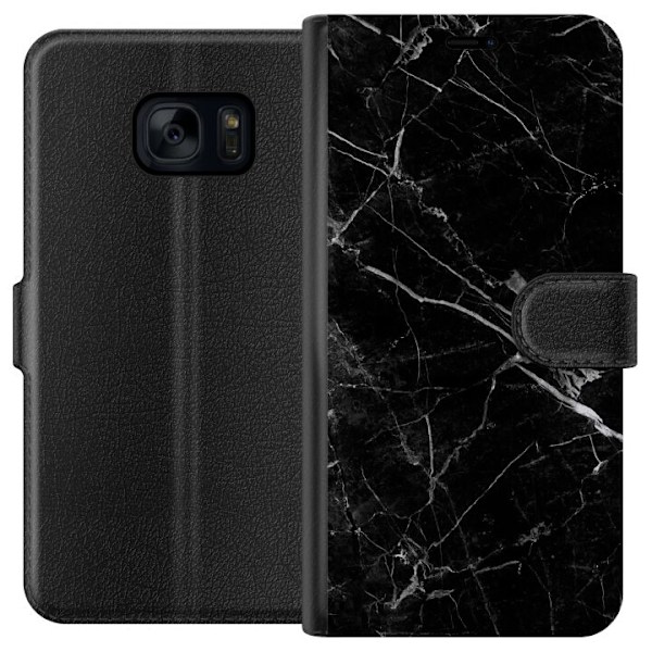 Samsung Galaxy S7 Lompakkokotelo Marmori