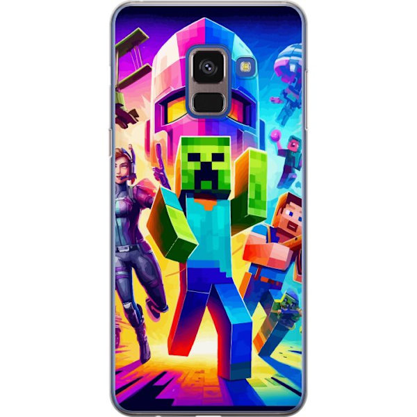 Samsung Galaxy A8 (2018) Genomskinligt Skal Fortnite vs Minecr