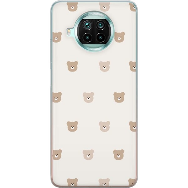Xiaomi Mi 10T Lite 5G Läpinäkyvä kuori Teddy-tausta - söpöt teddykarhut pehmeällä taustalla