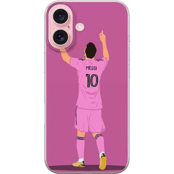 Apple iPhone 16 Genomskinligt Skal Lionel Messi