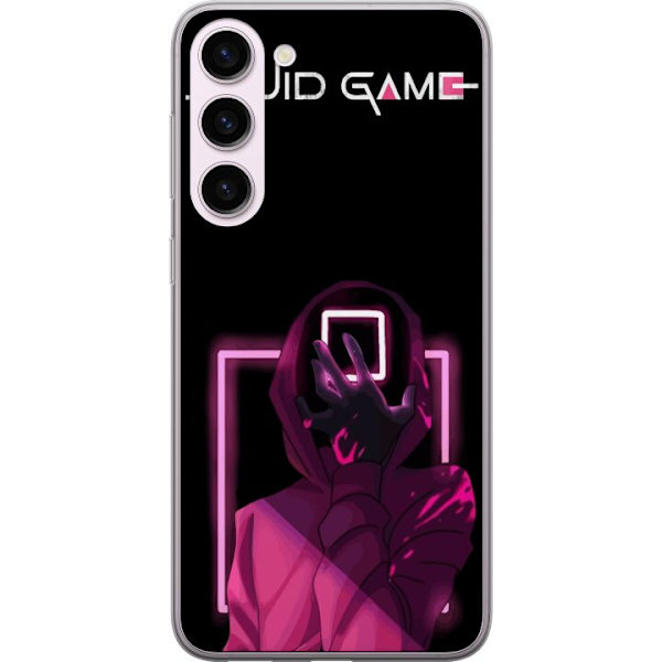Samsung Galaxy S23+ Genomskinligt Skal Squid Game Tema Populär Serie Motiv Grafiskt Ikoniskt Design Asiatisk Popkultur Spänning Drama
