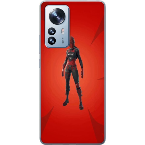 Xiaomi 12 Pro Gjennomsiktig deksel Fortnite - Rød Ridder