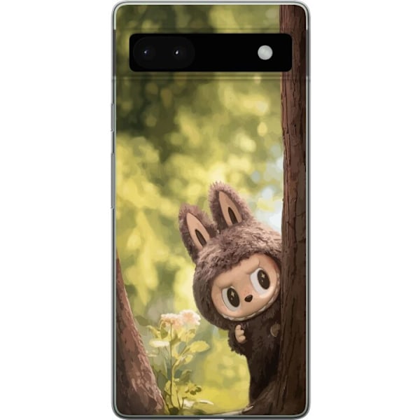 Google Pixel 6a Genomskinligt Skal Labubu Graffiti Vibes – G