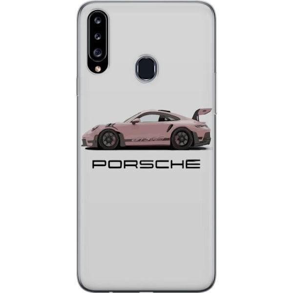 Samsung Galaxy A20s Gennemsigtig cover Porsche 911 Pink