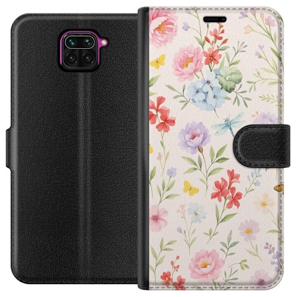 Xiaomi Redmi Note 9 Lommeboketui Blomster