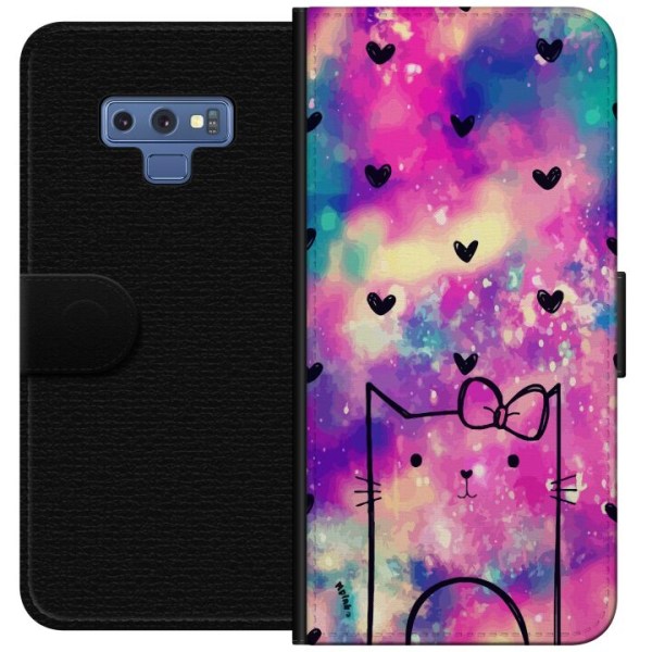 Samsung Galaxy Note9 Lommeboketui  Katt med hjerter