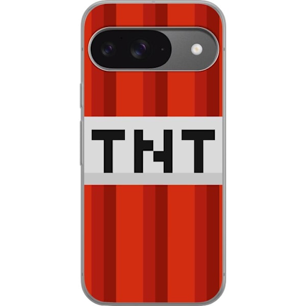 Google Pixel 9 Genomskinligt Skal Minecraft TNT