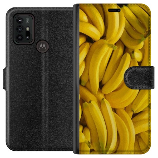 Motorola Moto G30 Plånboksfodral Banana Pattern – lekfullt mönster med gula bananer