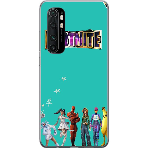 Xiaomi Mi Note 10 Lite Gennemsigtig cover Fortnite