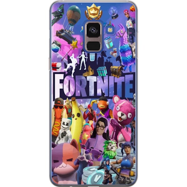 Samsung Galaxy A8 (2018) Gennemsigtig cover Fortnite Skins Emotes Battle Royale Karakterer Gamer Gamingtema Fed Børn Unge