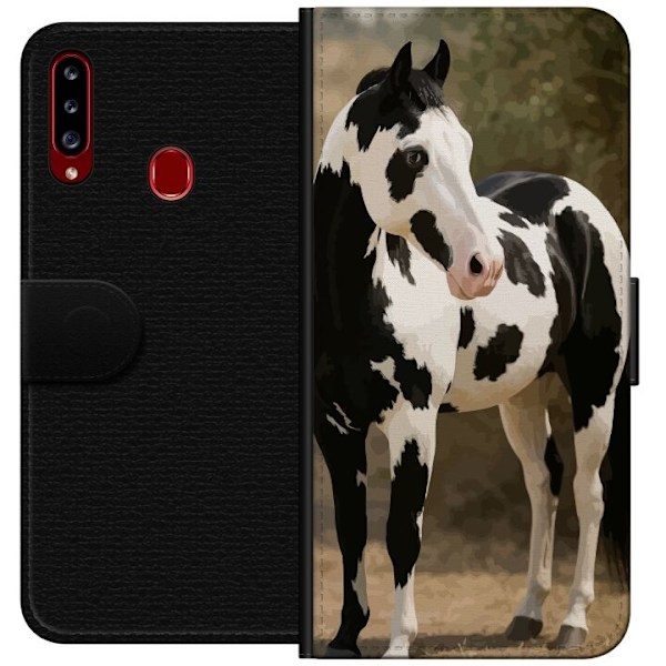 Samsung Galaxy A20s Plånboksfodral Vacker Häst – elegant i