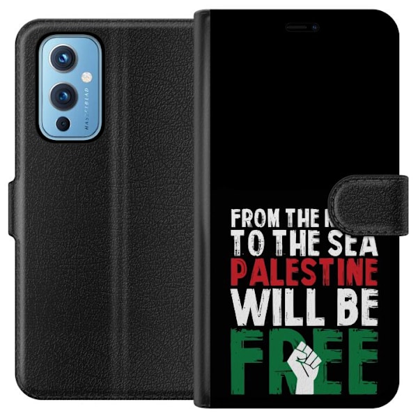 OnePlus 9 Plånboksfodral Free Palestine – politiskt statement med kraftfullt grafiskt uttryck