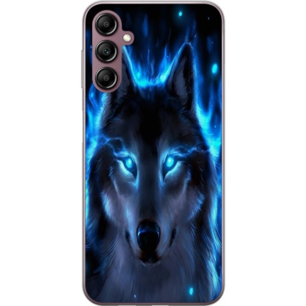 Samsung Galaxy A14 5G Gennemsigtig cover Blå ulv