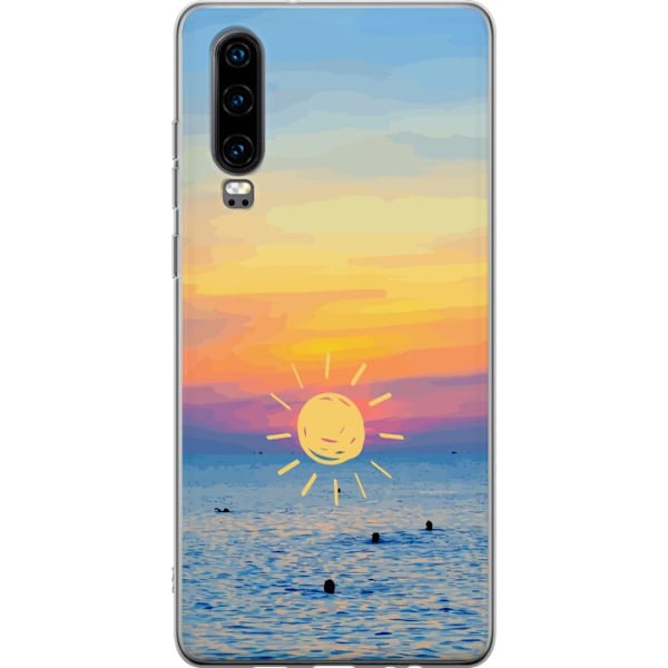 Huawei P30 Genomskinligt Skal Solnedgång