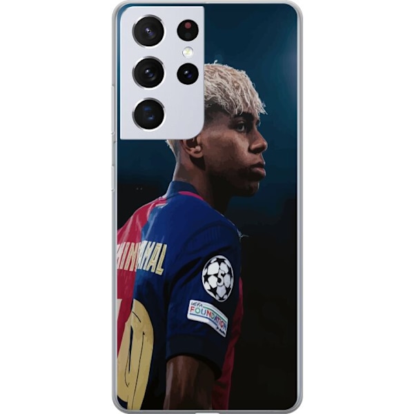 Samsung Galaxy S21 Ultra 5G Genomskinligt Skal Lamine Yamal – Barcelonas Wonderkid i Fokus