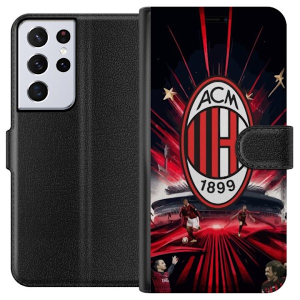 Samsung Galaxy S21 Ultra 5G Lommeboketui AC Milan