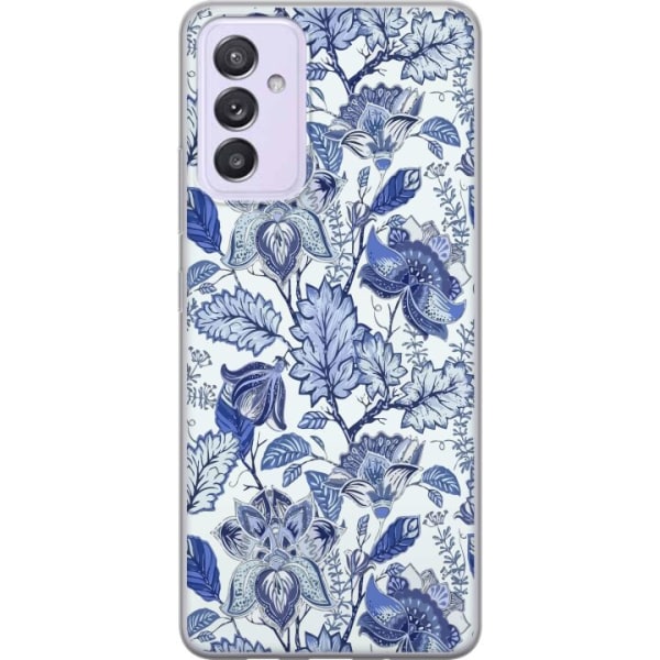 Samsung Galaxy A82 5G Gennemsigtig cover Blomster Blå...