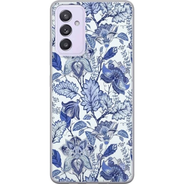 Samsung Galaxy A82 5G Genomskinligt Skal Blommor Blå...
