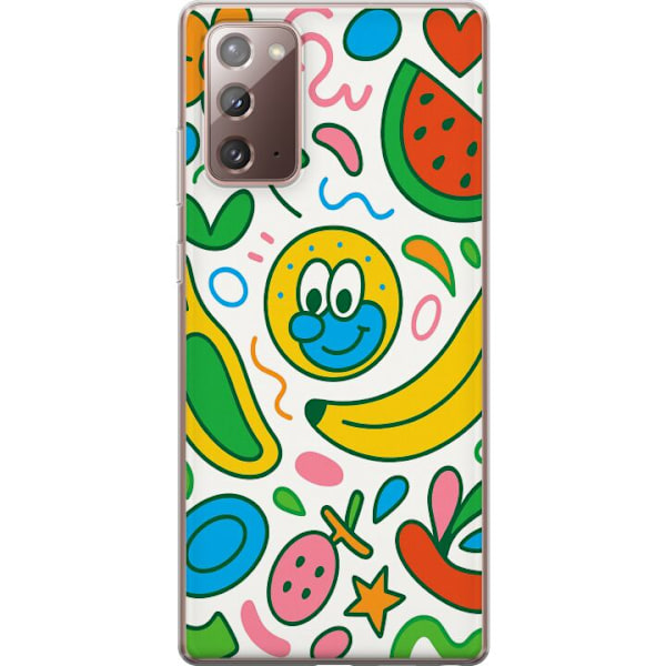 Samsung Galaxy Note20 Gennemsigtig cover Sommerfugle Slør