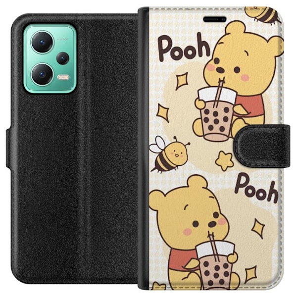 Xiaomi Redmi Note 12 Lompakkokotelo Nalle Pooh - klassinen karhumotiivi uudessa tulkinnassa