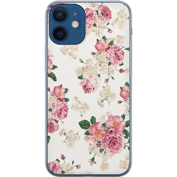 Apple iPhone 12  Läpinäkyvä kuori Retro Kukkia