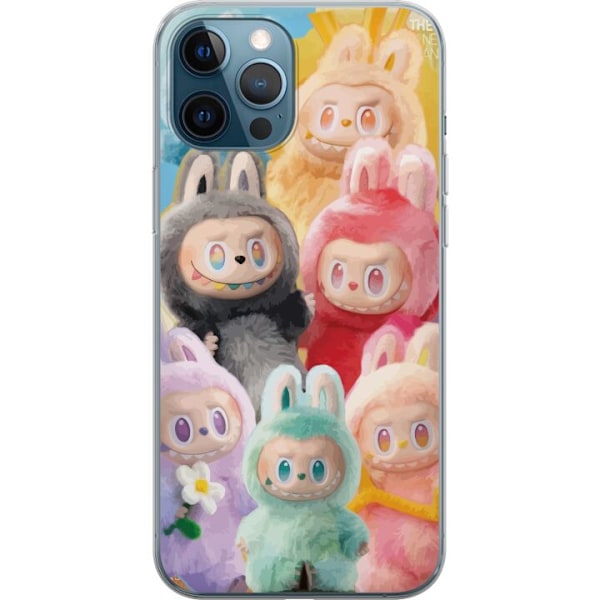 Apple iPhone 12 Pro Genomskinligt Skal Labubu Sketch Style – Handritat monster i tusch
