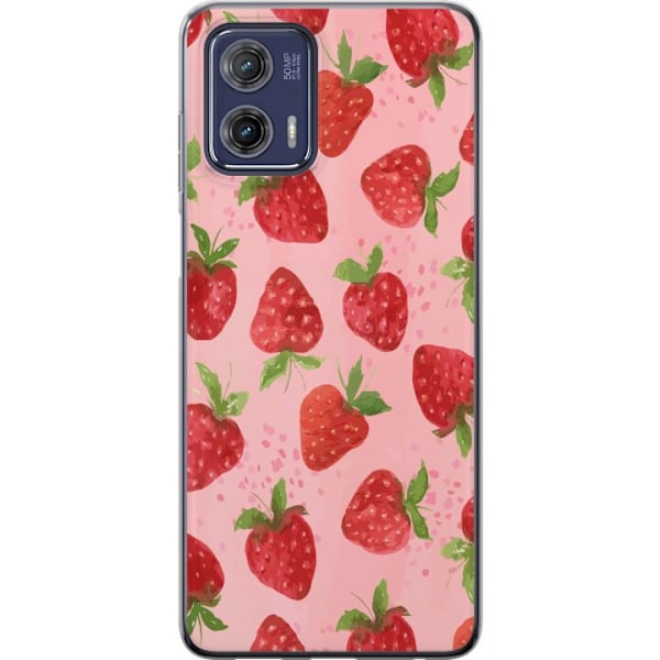 Motorola Moto G73 Läpinäkyvä kuori Mansikkahaaveet - Retrot
