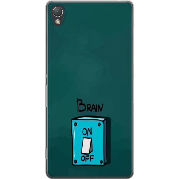Kompatibelt Mobildeksel til Sony Xperia Z3 Brain On Off turkis
