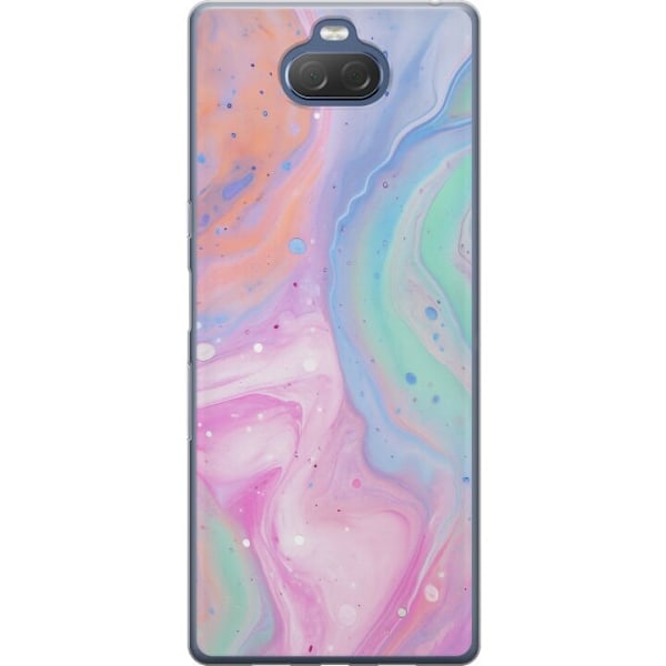 Sony Xperia 10 Plus Läpinäkyvä kuori Pastellimarmori