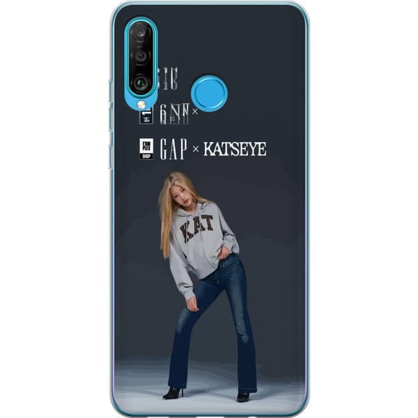Kompatibelt Mobilskal till Huawei P30 lite KATSEYE blond modebild grå