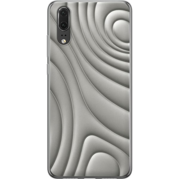Huawei P20 Läpinäkyvä kuori Hopea-aallot
