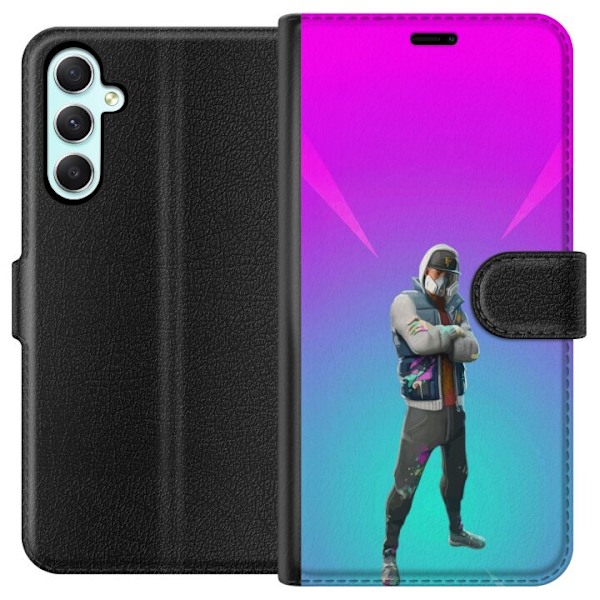 Samsung Galaxy A34 Tegnebogsetui sort ridder fortnite