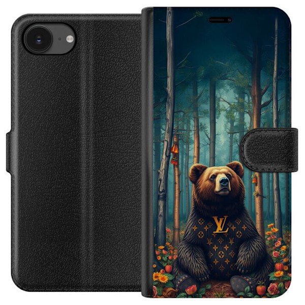 Apple iPhone 16e Plånboksfodral LV björn i skogen