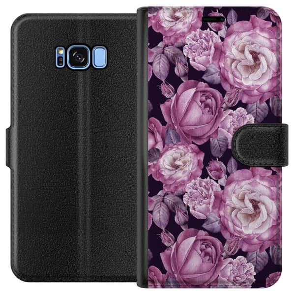Kompatibelt Plånboksfodral till Samsung Galaxy S8 Blommor