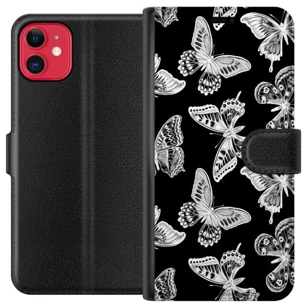 Kompatibel Tegnebogsetui til Apple iPhone 11 Sommerfugl