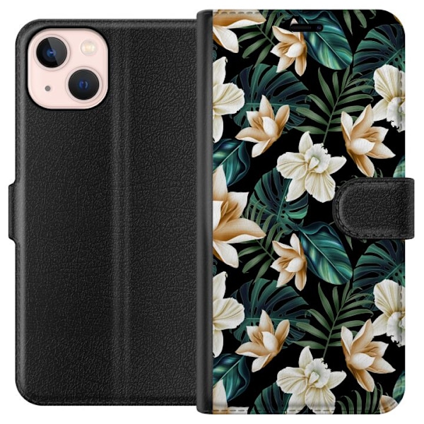 Apple iPhone 13 Tegnebogsetui Blomster