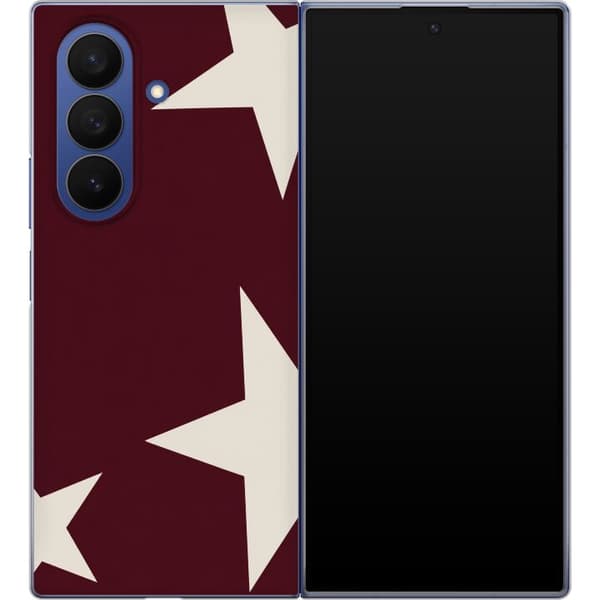 Kompatibel Mobilcover til Samsung Galaxy Z Fold7 Vinrøde stjerner rød
