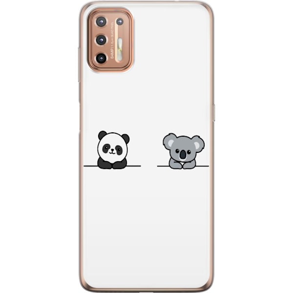 Motorola Moto G9 Plus Genomskinligt Skal Panda Koala