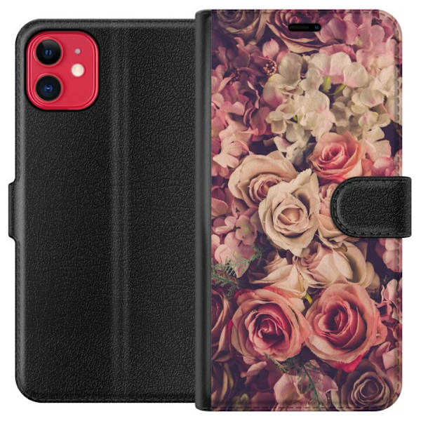 Apple iPhone 11 Tegnebogsetui Blomster