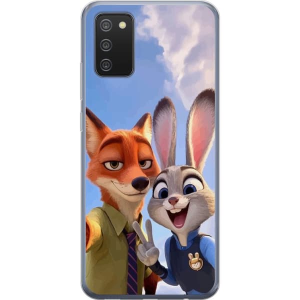 Kompatibelt Mobildeksel til Samsung Galaxy A02s Zootopia Nick og Judy bestevenner