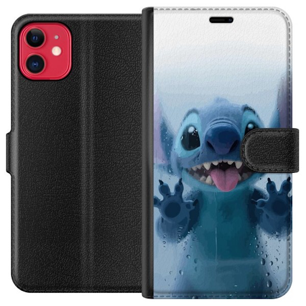 Apple iPhone 11 Tegnebogsetui Stitch ved et vindue i sød stil