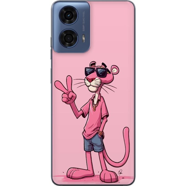 Motorola Moto G24 Genomskinligt Skal Pink Panter Peace